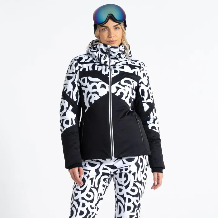 Dare 2b Waterproof Jackets Rocker Ski Jacket Black White Graffiti Print 8211 Women Dare 2b Waterproof Jackets Rocker Ski Jacket Black White Graffiti Print 8211 Women