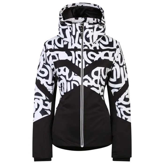 Dare 2b Waterproof Jackets Rocker Ski Jacket Black White Graffiti Print 8211 Women Dare 2b Waterproof Jackets Rocker Ski Jacket Black White Graffiti Print 8211 Women