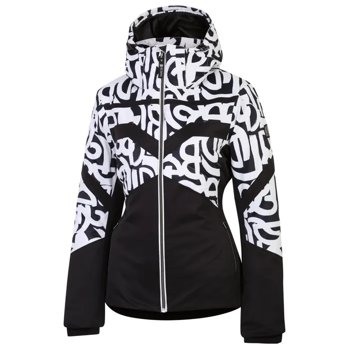 Dare 2b Waterproof Jackets Rocker Ski Jacket Black White Graffiti Print 8211 Women Dare 2b Waterproof Jackets Rocker Ski Jacket Black White Graffiti Print 8211 Women