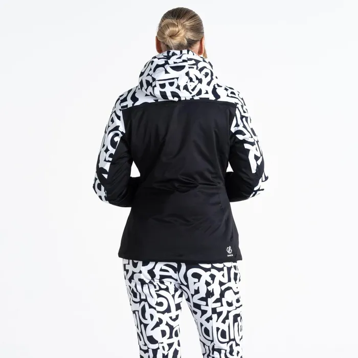 Dare 2b Waterproof Jackets Rocker Ski Jacket Black White Graffiti Print 8211 Women Dare 2b Waterproof Jackets Rocker Ski Jacket Black White Graffiti Print 8211 Women