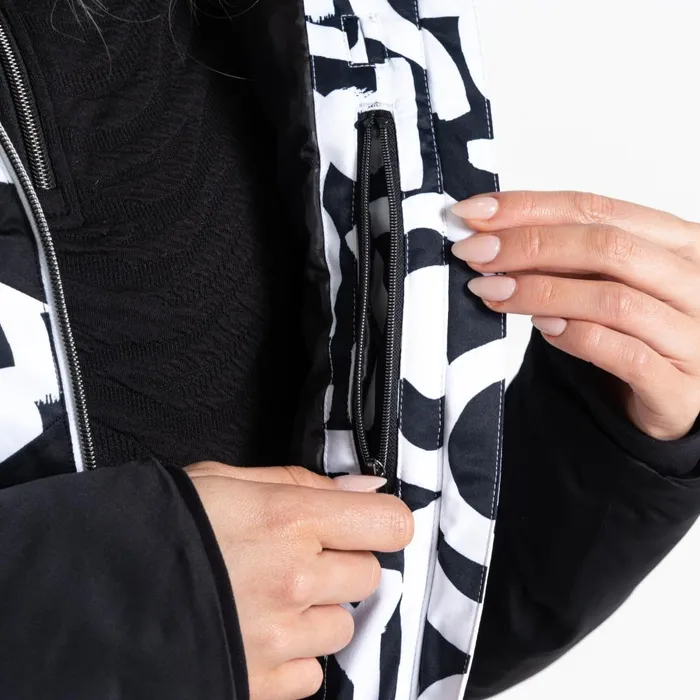 Dare 2b Waterproof Jackets Rocker Ski Jacket Black White Graffiti Print 8211 Women Dare 2b Waterproof Jackets Rocker Ski Jacket Black White Graffiti Print 8211 Women