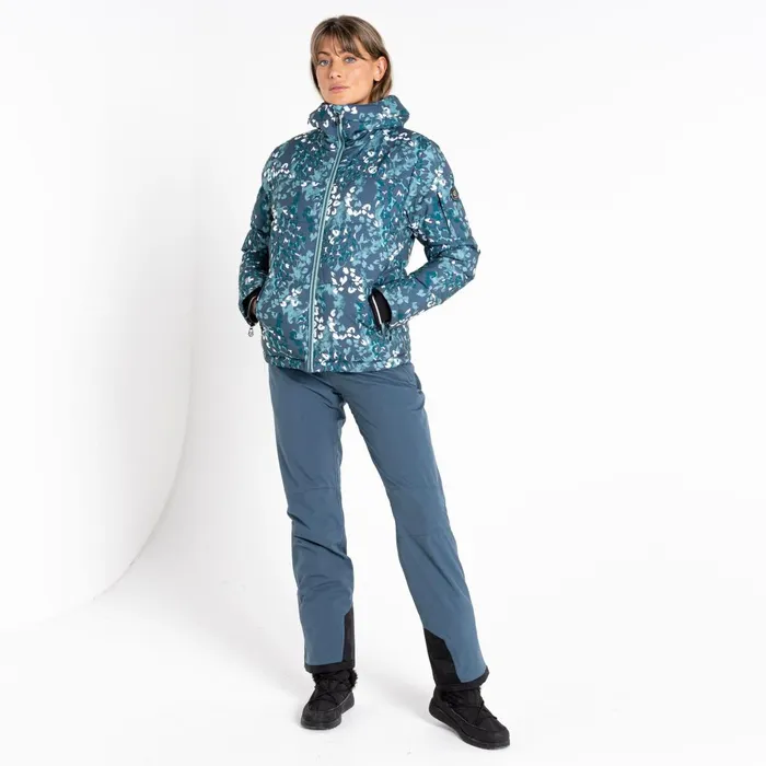 Dare 2b Waterproof Jackets Verdict Recycled Ski Jacket Canton Green Animal Print 8211 Women
