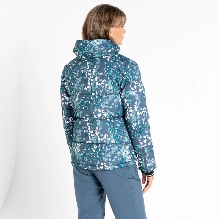 Dare 2b Waterproof Jackets Verdict Recycled Ski Jacket Canton Green Animal Print 8211 Women
