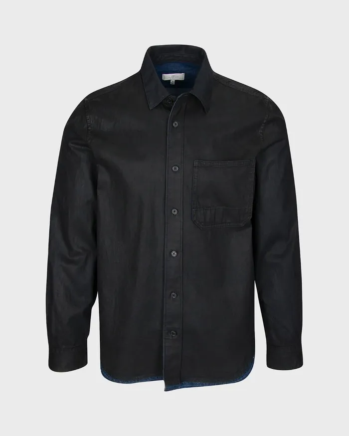 Denim Men 7 For All Mankind Signature Shirt In Coated Denim