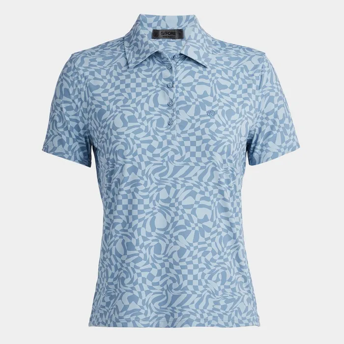 Distorted Check Silky Tech Nylon Polo Fjord Women GFORE Tops