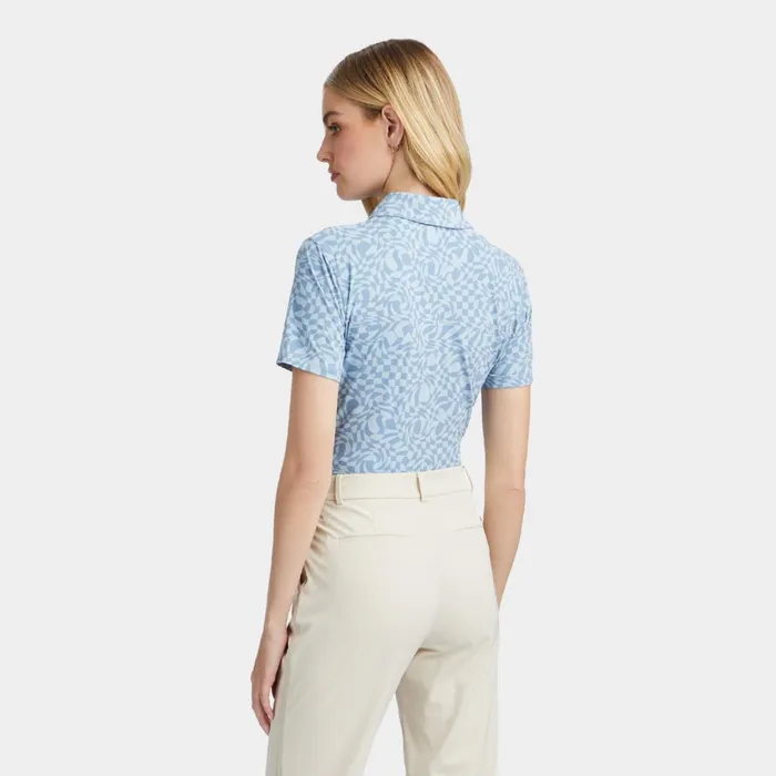 Distorted Check Silky Tech Nylon Polo Fjord Women GFORE Tops