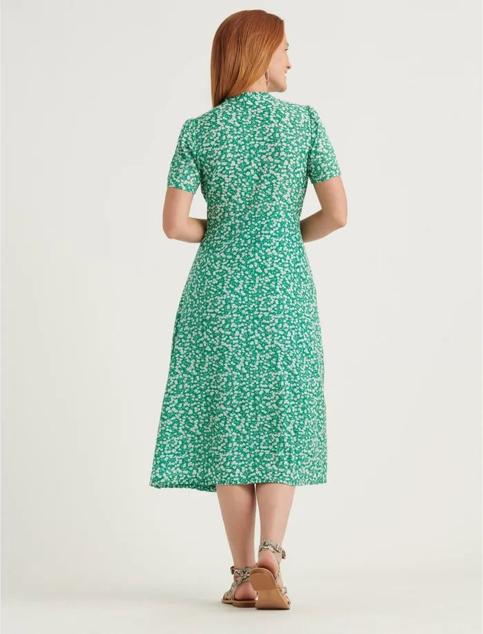 Dresses Women Lucky Brand Penelope Midi Dress Green Multi