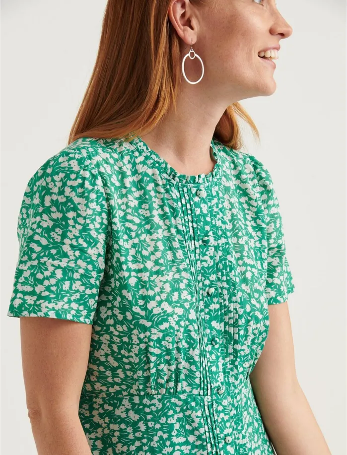 Dresses Women Lucky Brand Penelope Midi Dress Green Multi