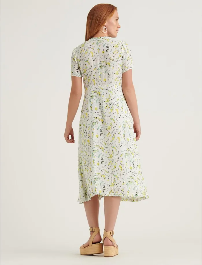 Dresses Women Lucky Brand Penelope Midi Dress White Multi