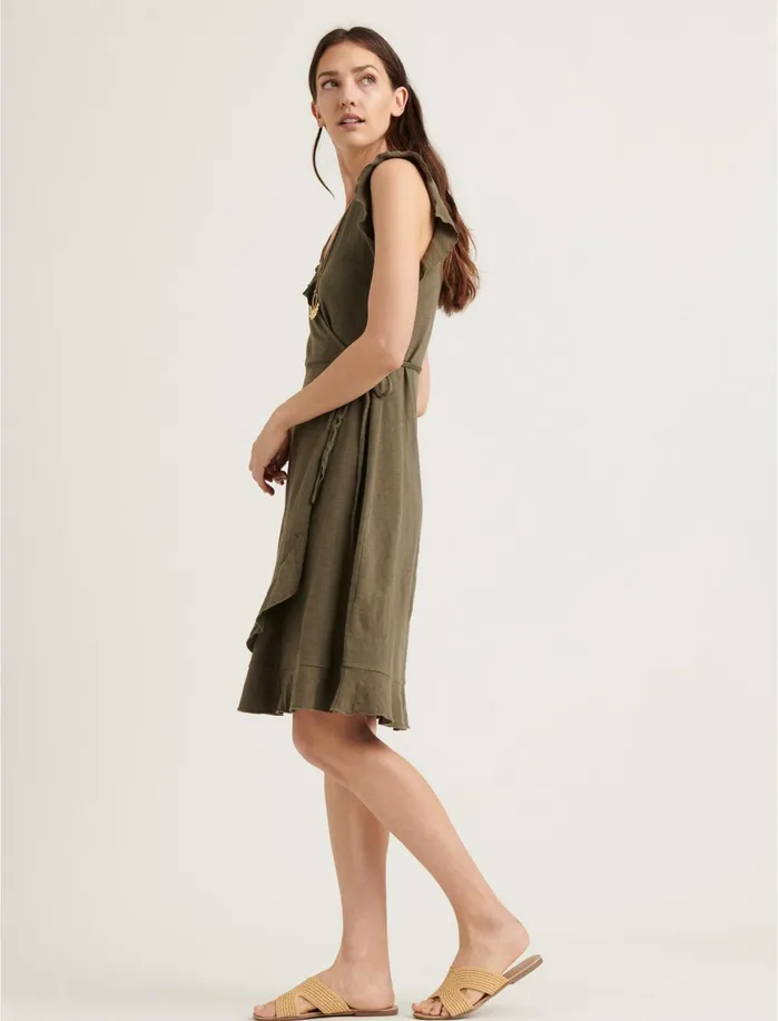 Dresses Women Lucky Brand Spring Fling Wrap Knit Dress Grape Leaf