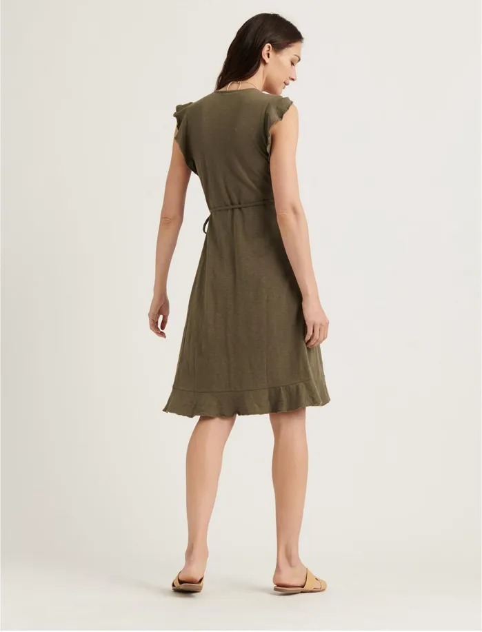 Dresses Women Lucky Brand Spring Fling Wrap Knit Dress Grape Leaf