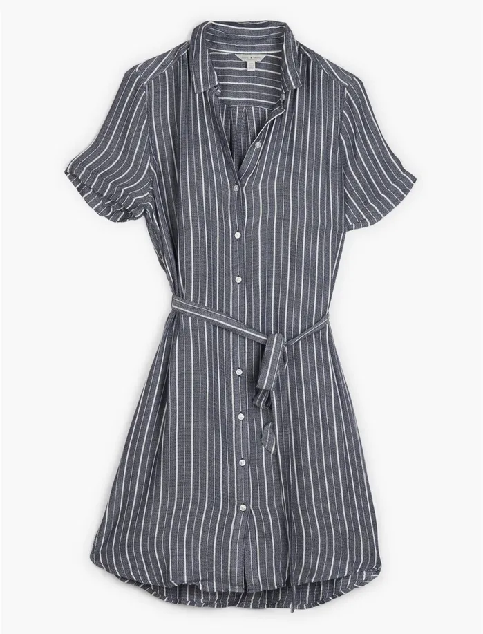 Dresses Women Lucky Brand Striped Avalon Shirt Dress Navy Stripe