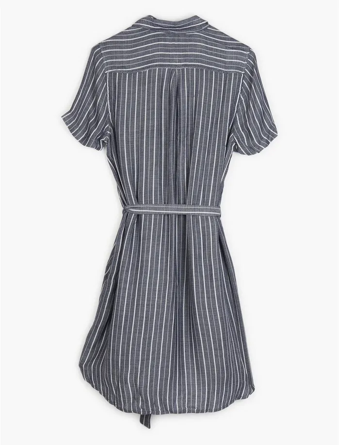 Dresses Women Lucky Brand Striped Avalon Shirt Dress Navy Stripe