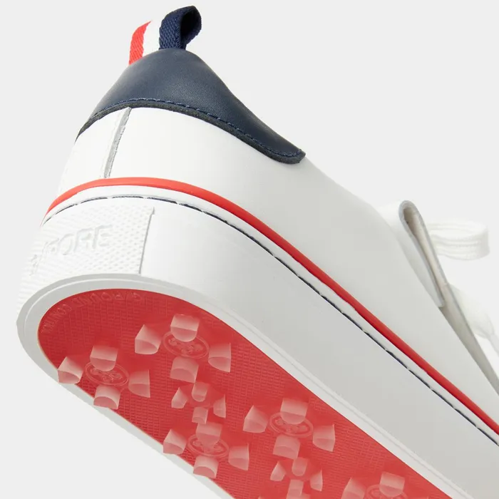 Durf Pebble Leather Contrast Accent Kiltie Golf Shoe Snow Women GFORE Golf Shoes