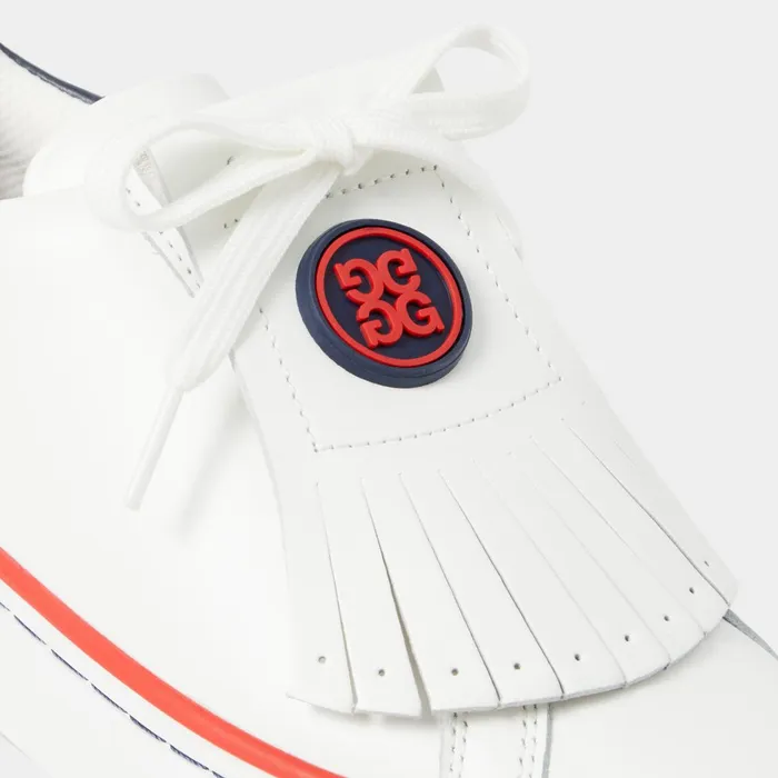 Durf Pebble Leather Contrast Accent Kiltie Golf Shoe Snow Women GFORE Golf Shoes