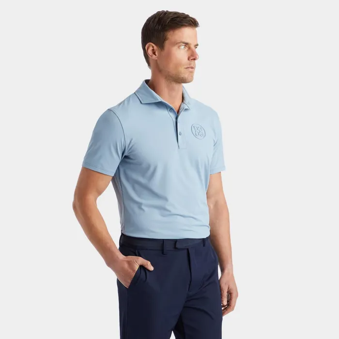 Embossed Circle G039s Tech Jersey Modern Spread Collar Polo Fjord Men GFORE Tops