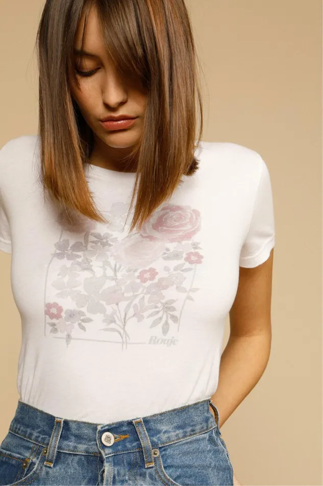 ERNEST BOUQUET Tshirt White Women Rouje Tshirts and Tank Tops