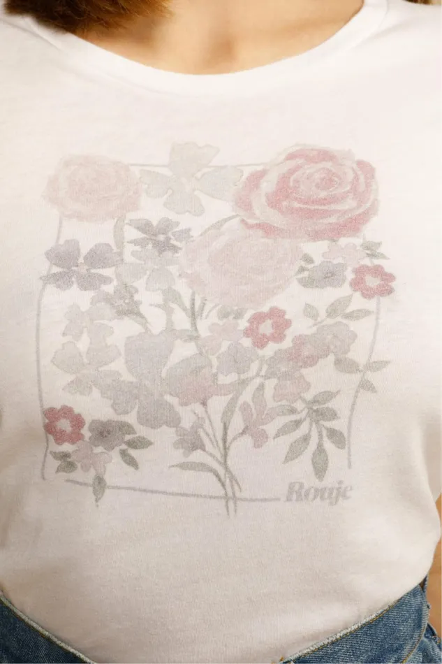 ERNEST BOUQUET Tshirt White Women Rouje Tshirts and Tank Tops