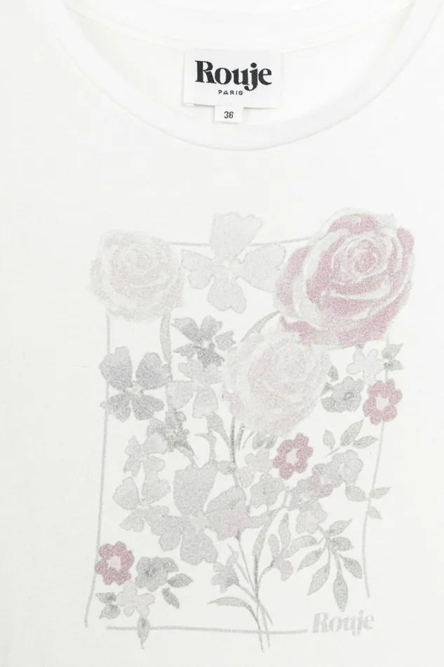 ERNEST BOUQUET Tshirt White Women Rouje Tshirts and Tank Tops
