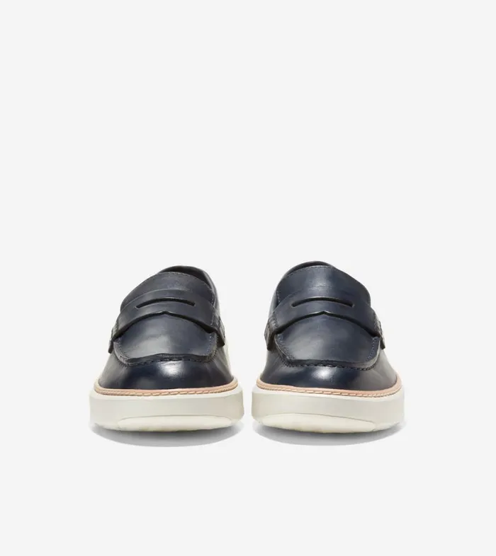 Extended Sizes and Widths Men Cole Haan GrandPr Topspin Penny Loafer Navy Ink Extended Sizes and Widths Men Cole Haan GrandPr Topspin Penny Loafer Navy Ink