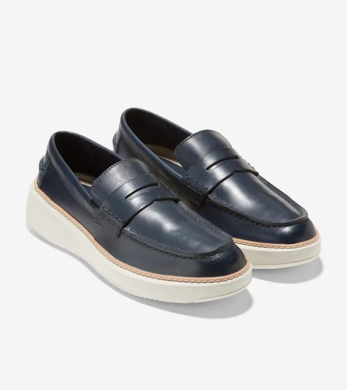 Extended Sizes and Widths Men Cole Haan GrandPr Topspin Penny Loafer Navy Ink Extended Sizes and Widths Men Cole Haan GrandPr Topspin Penny Loafer Navy Ink