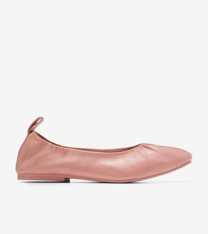 Flats and SlipOns Women Cole Haan York Soft Ballet Peony Leather