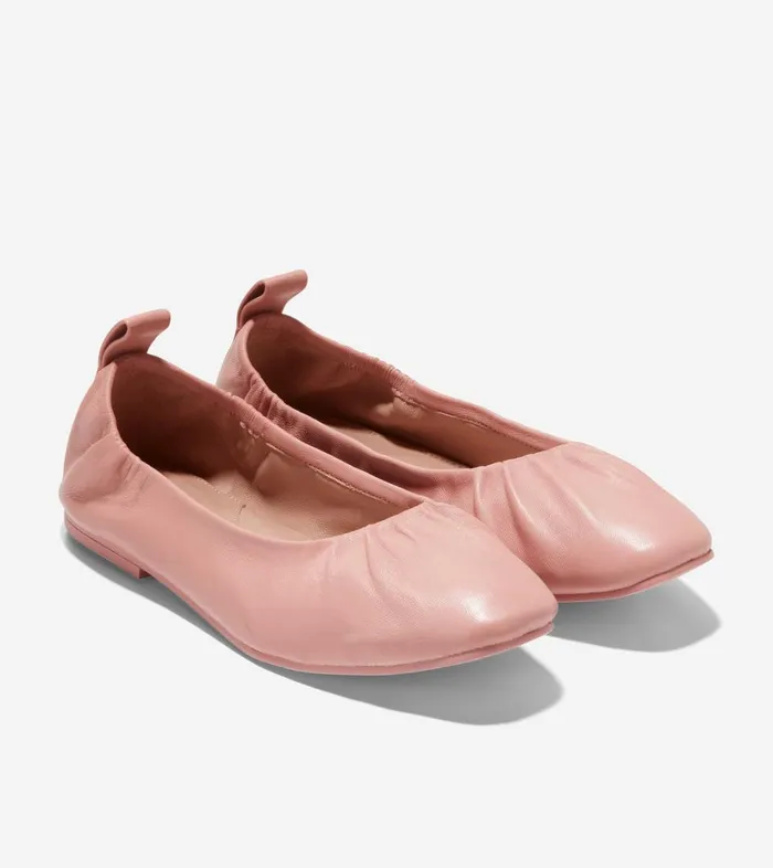 Flats and SlipOns Women Cole Haan York Soft Ballet Peony Leather Flats and SlipOns Women Cole Haan York Soft Ballet Peony Leather