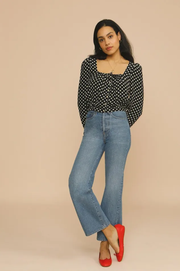 FLAVIO Top Pois Marne Women Rouje Blouses and Tops