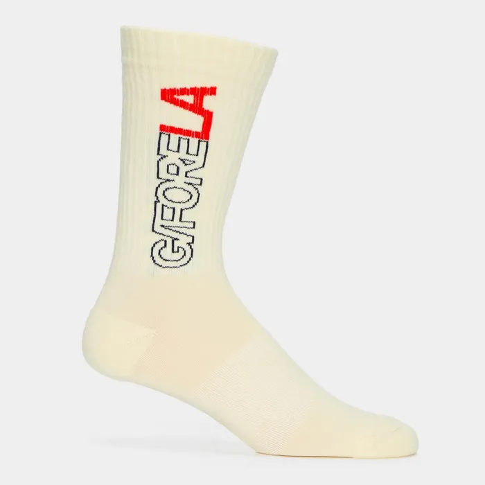 GFore La Ribbed Compression Crew Sock Poppy Men GFORE Hats