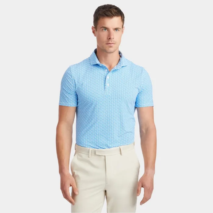 G Link Ice Nylon Modern Spread Collar Polo Racer Men GFORE Tops
