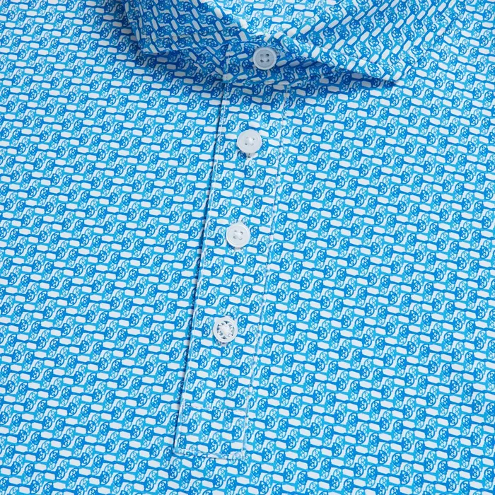 G Link Ice Nylon Modern Spread Collar Polo Racer Men GFORE Tops