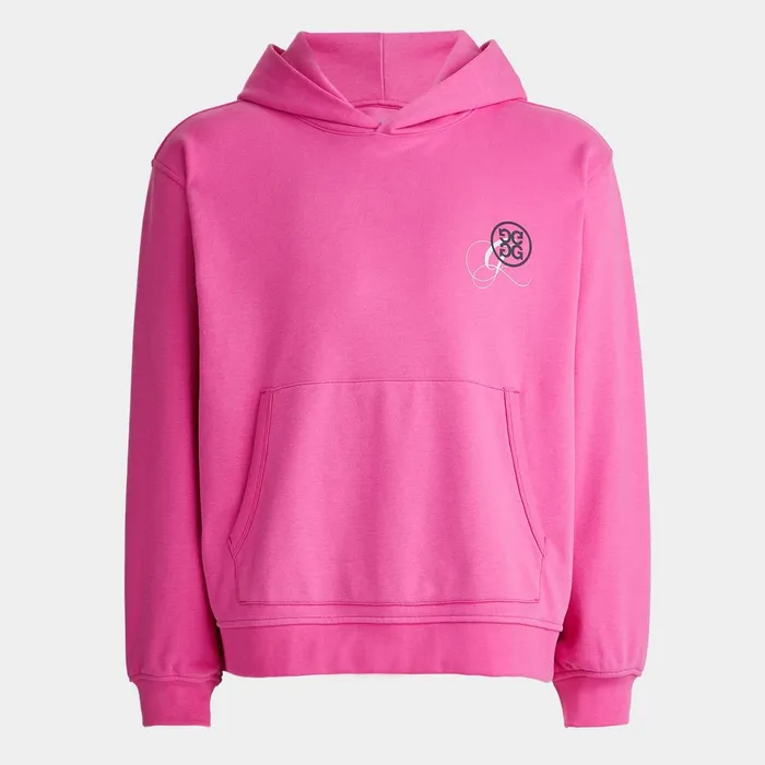 G04 Unisex French Terry Hoodie Day Glow Pink Men GFORE Tops
