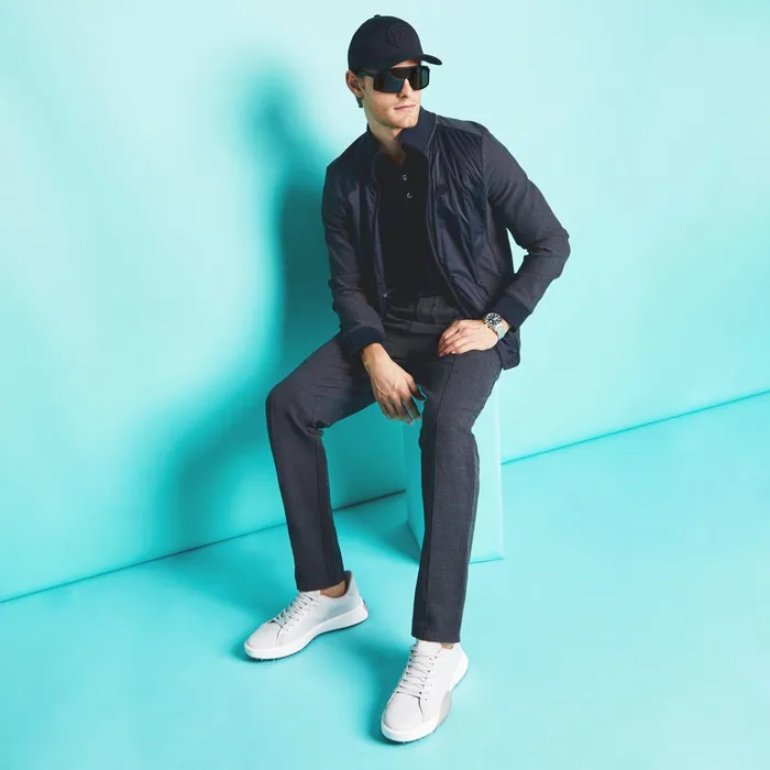 Glen Plaid Street Pant Charcoal Men GFORE Pants