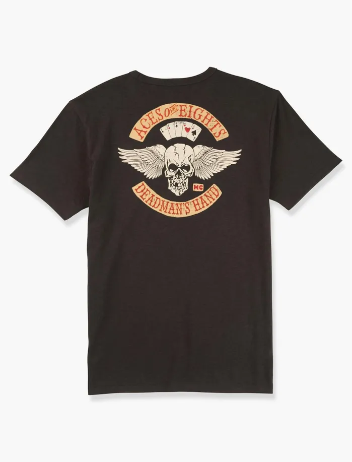Graphic Tees Men Lucky Brand Aces Over Eights Tee Jet Black