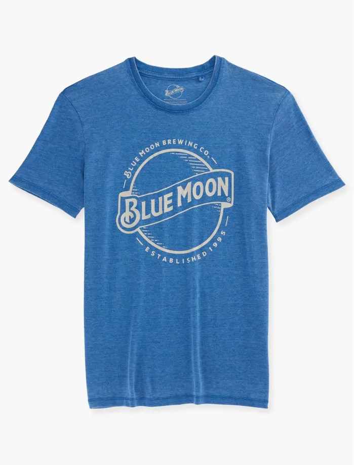 Graphic Tees Men Lucky Brand Blue Moon Tee Monaco Blue