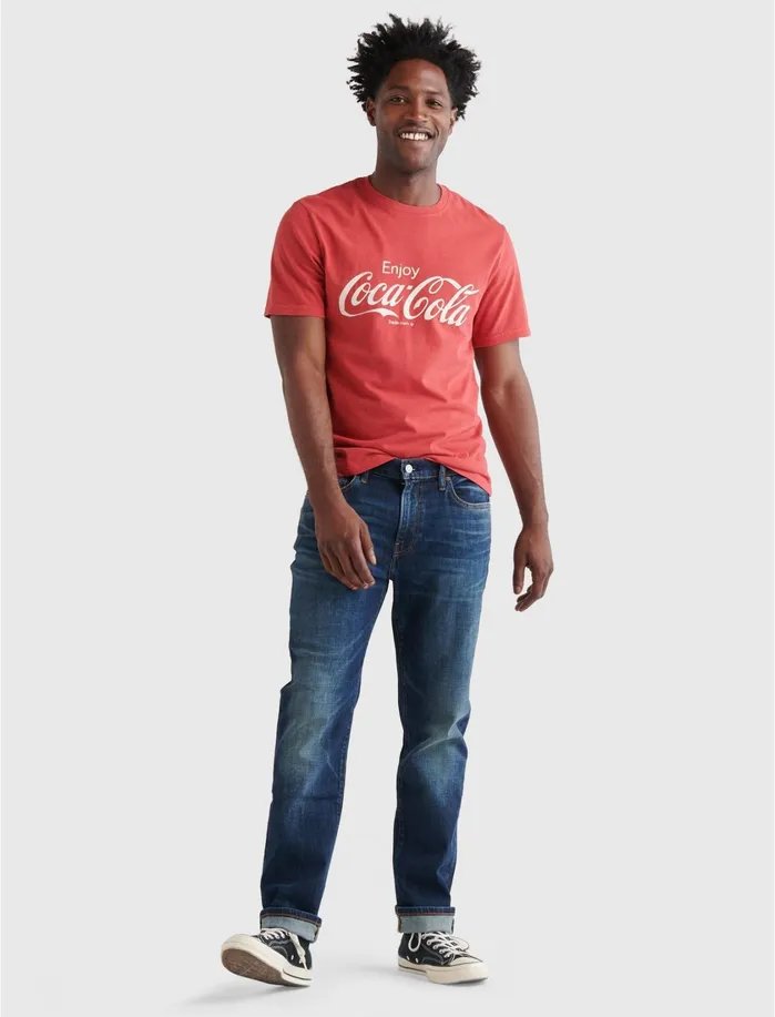Graphic Tees Men Lucky Brand CocaCola Core Tee Ribbon Red