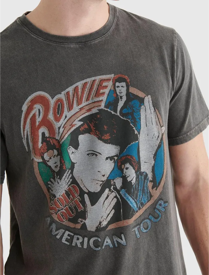 Graphic Tees Men Lucky Brand David Bowie Tee Raven