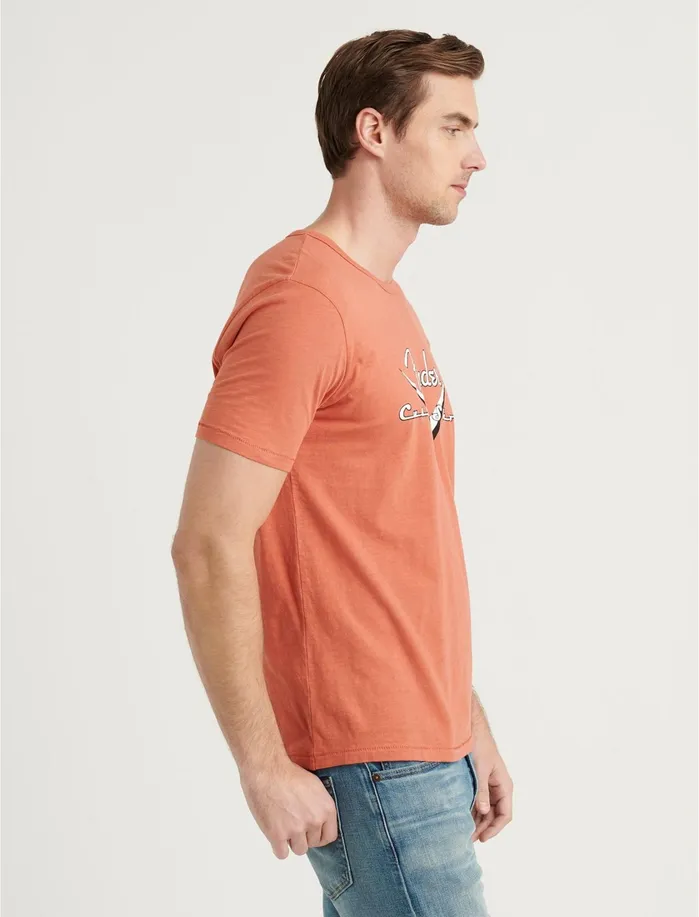 Graphic Tees Men Lucky Brand Fender Custom Shop Tee Hot Sauce