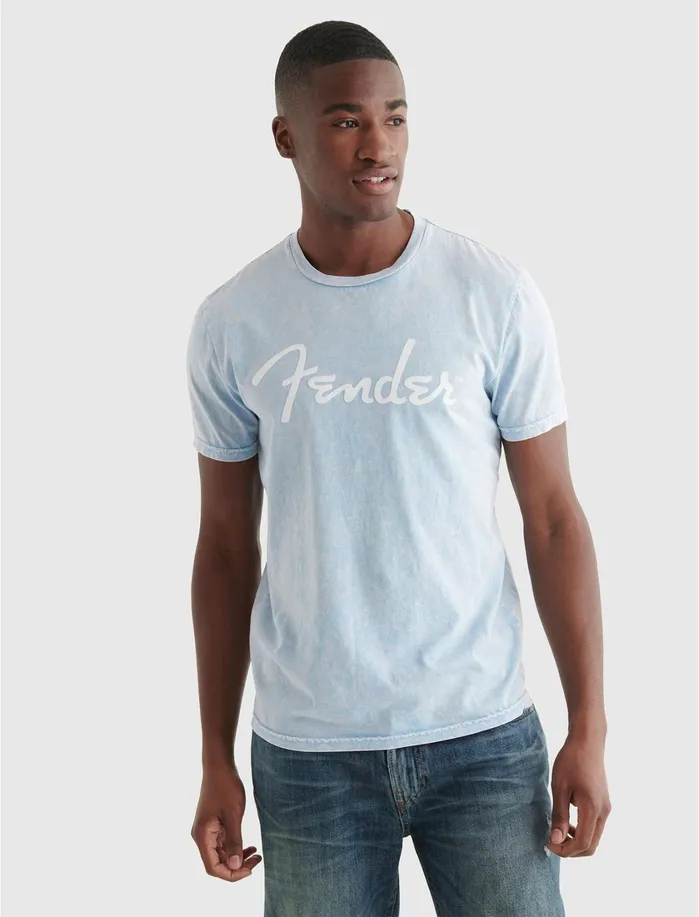 Graphic Tees Men Lucky Brand Fender Tee Blue Bell