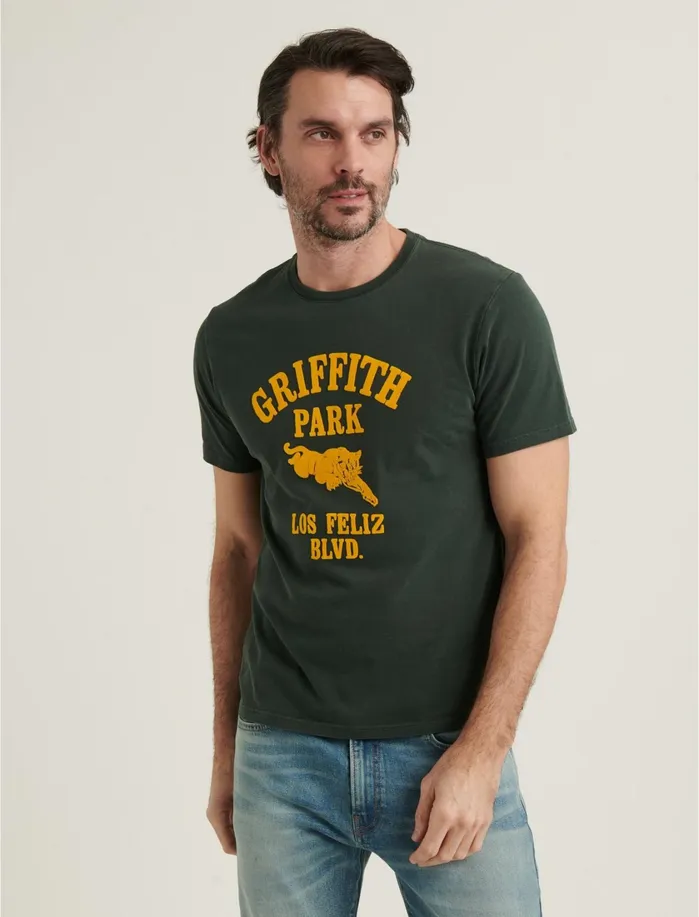 Graphic Tees Men Lucky Brand Griffith Park Los Feliz Tee Darkest Spruce
