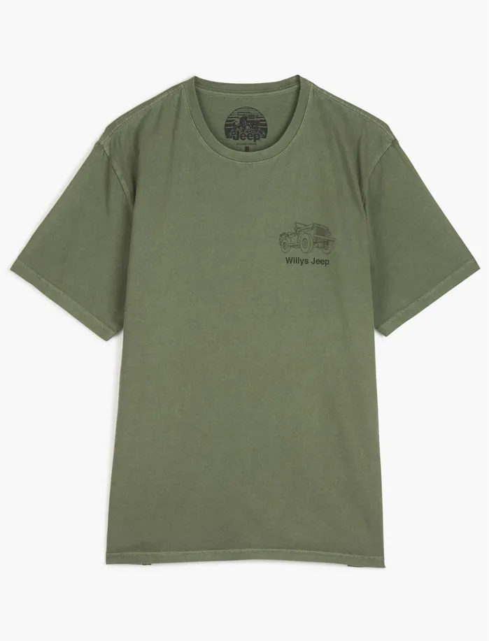 Graphic Tees Men Lucky Brand Jeep Legend Tee Four Leaf Clover