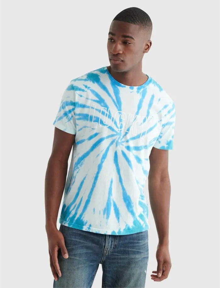 Graphic Tees Men Lucky Brand Lucky Branded Tee Blue Multi