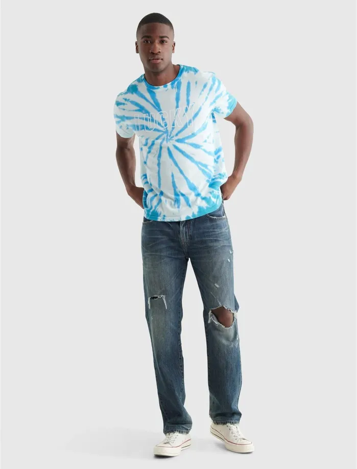 Graphic Tees Men Lucky Brand Lucky Branded Tee Blue Multi Graphic Tees Men Lucky Brand Lucky Branded Tee Blue Multi
