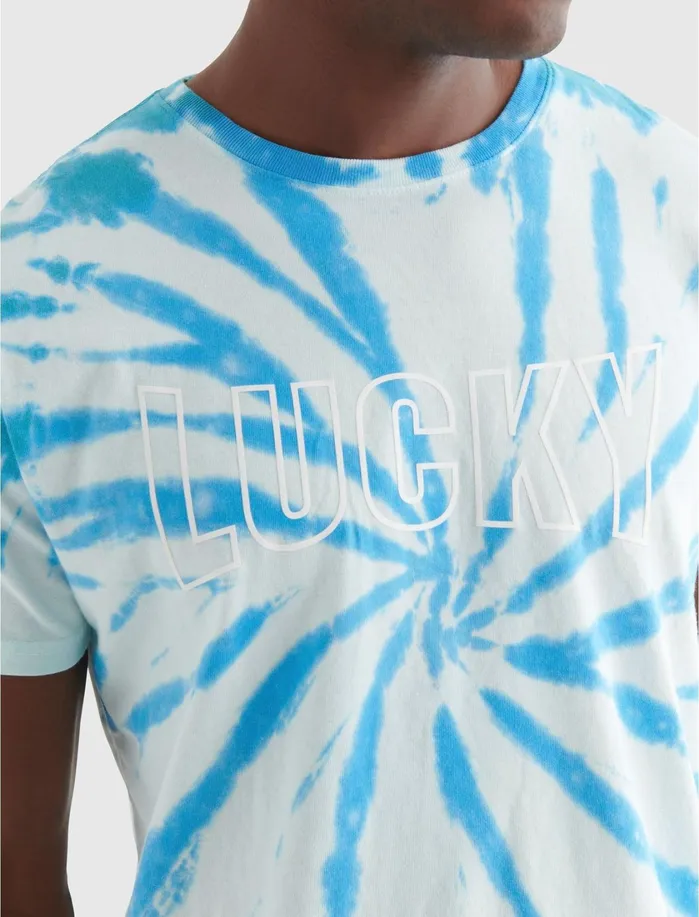 Graphic Tees Men Lucky Brand Lucky Branded Tee Blue Multi Graphic Tees Men Lucky Brand Lucky Branded Tee Blue Multi