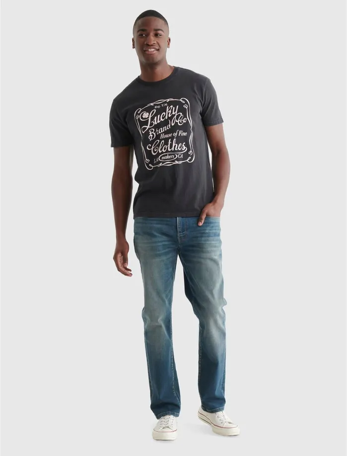 Graphic Tees Men Lucky Brand Lucky Ol Skool Plaque Tee Jet Black Graphic Tees Men Lucky Brand Lucky Ol Skool Plaque Tee Jet Black