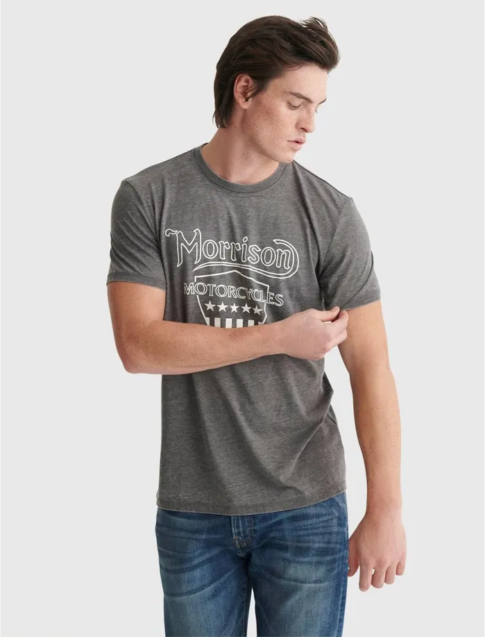 Graphic Tees Men Lucky Brand Morrison Tee Black Mountain