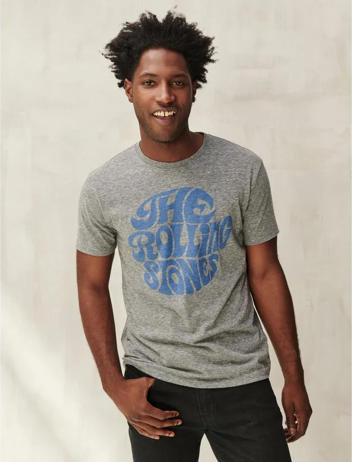 Graphic Tees Men Lucky Brand The Rolling Stones Tee Grey
