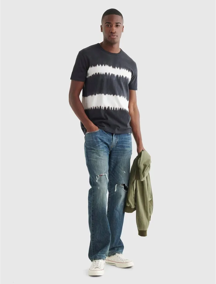 Graphic Tees Men Lucky Brand Tie Dye Crew Multi