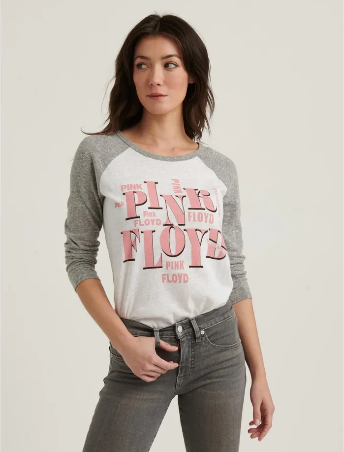 Graphic Tees Women Lucky Brand Pink Floyd In Pink Tee Lucky White