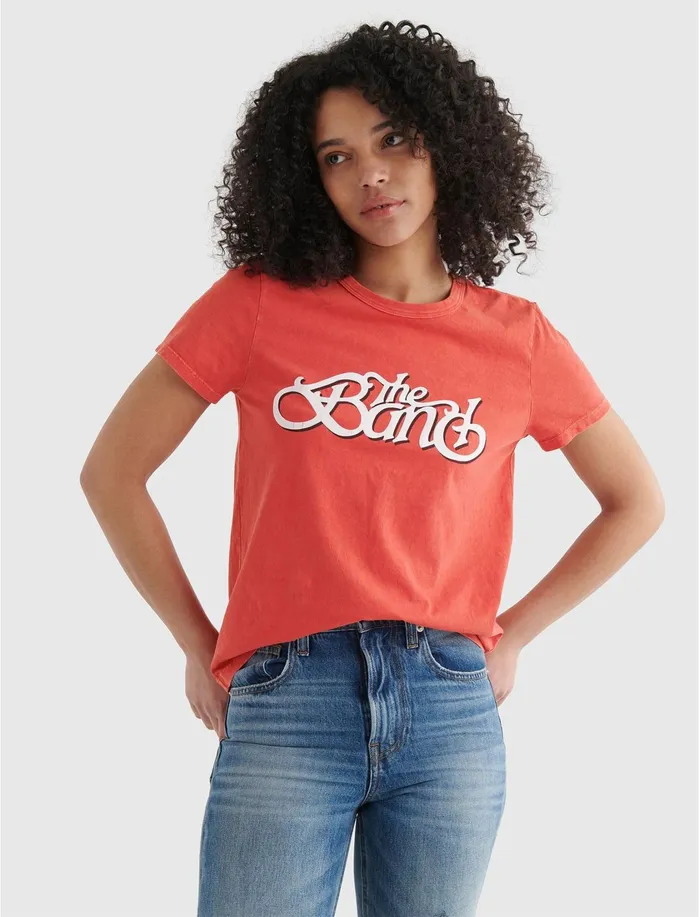 Graphic Tees Women Lucky Brand The Band Core Classic Tee Cardinal Graphic Tees Women Lucky Brand The Band Core Classic Tee Cardinal